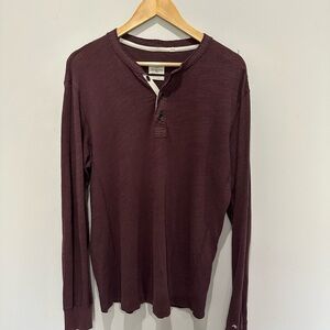 rag & bone plum Long Sleeve Henley